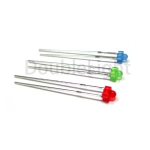 1.8mm Round Top Led Light Emitting Diode InGaN Chip Material With Rectangle