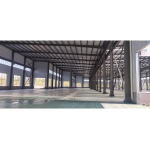 Prefabricated Steel Warehouse with H-Section Beams and Galvanized Finish