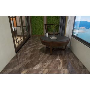 China 400x400mm Matte Glazed Ceramic Rustic Tile Brown Indoor Floor Wall on sale