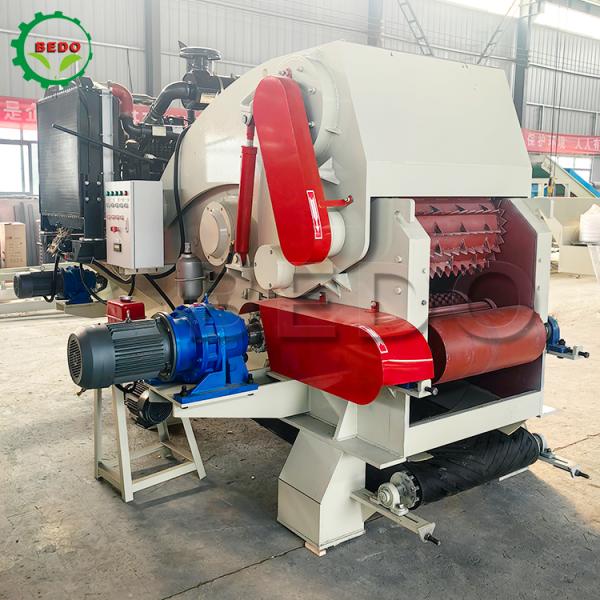 Quality Hydraulic Motor Feed Conveyor Power Wood Chipper Machine with CE Certificate and Diesel Engine Power Source wholesale