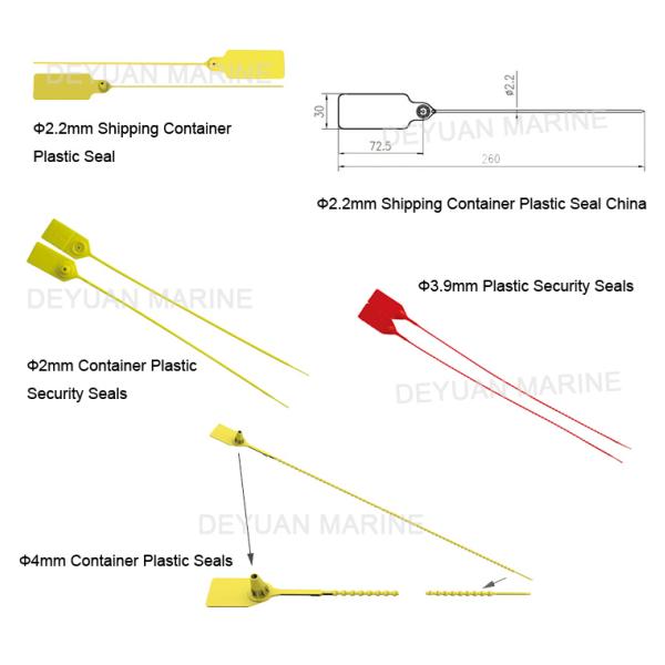 Fashion PP Plastic Security Seals Iso Container Parts With Metal Inserted Locking