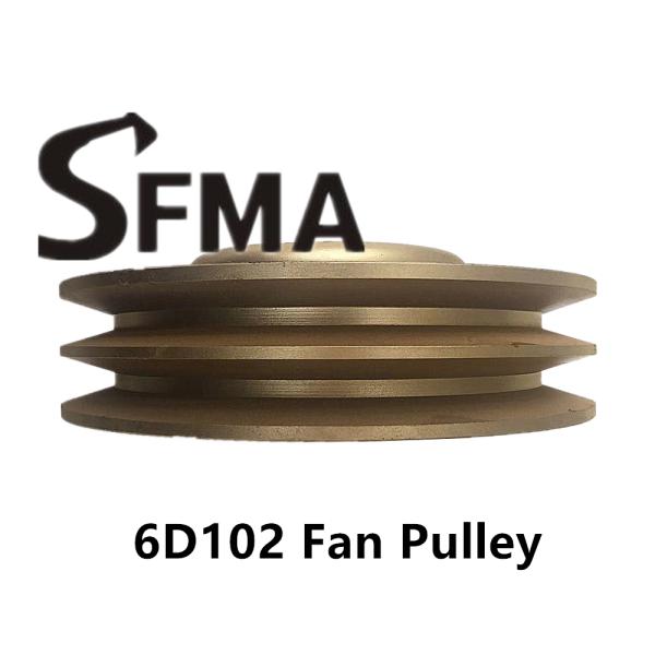 Gloden 2 Groove Pump OD188 6D102 Engine Fan Pulley