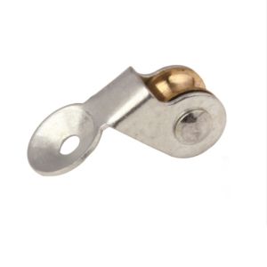 Cheap Diecast Mini pulley 12mm Zinc Plated Brass Steel Sash Pulley Fixed Base Screw Eye Type for sale