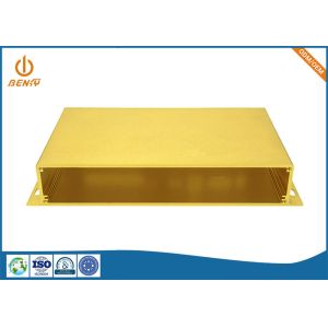 Golden Anodized Aluminum Extrusion Processing Electronic Enclosure