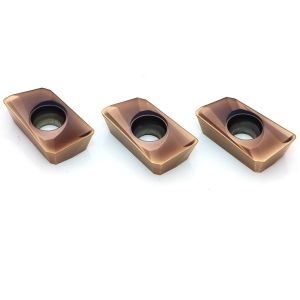 Bronze Color Carbide Insert Milling Cutters For Heavy Roughing Process