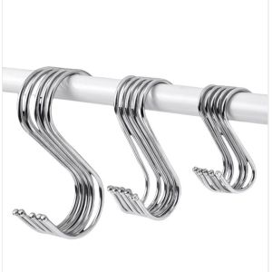 Stainless Steel S Hooks with Black Oxide Finish INCH Measurement System and
