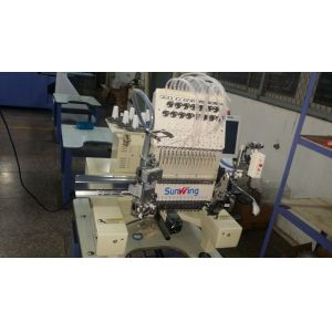 Cheap 15 Colors Single Head Embroidery Machine With Sequin / Cording Device 125kgs for sale