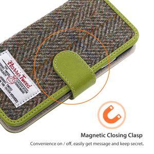 4.7 Inch Harris Tweed Phone Case , Iphone 7 Flip Case IPhone 8 Card Cover