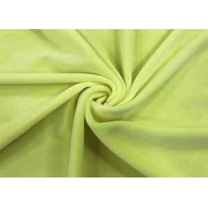 Cheap 300GSM Plush Toy Fabric Stretchy / 92 Polyester 8 Spandex Warp Knitting Light Yellow for sale