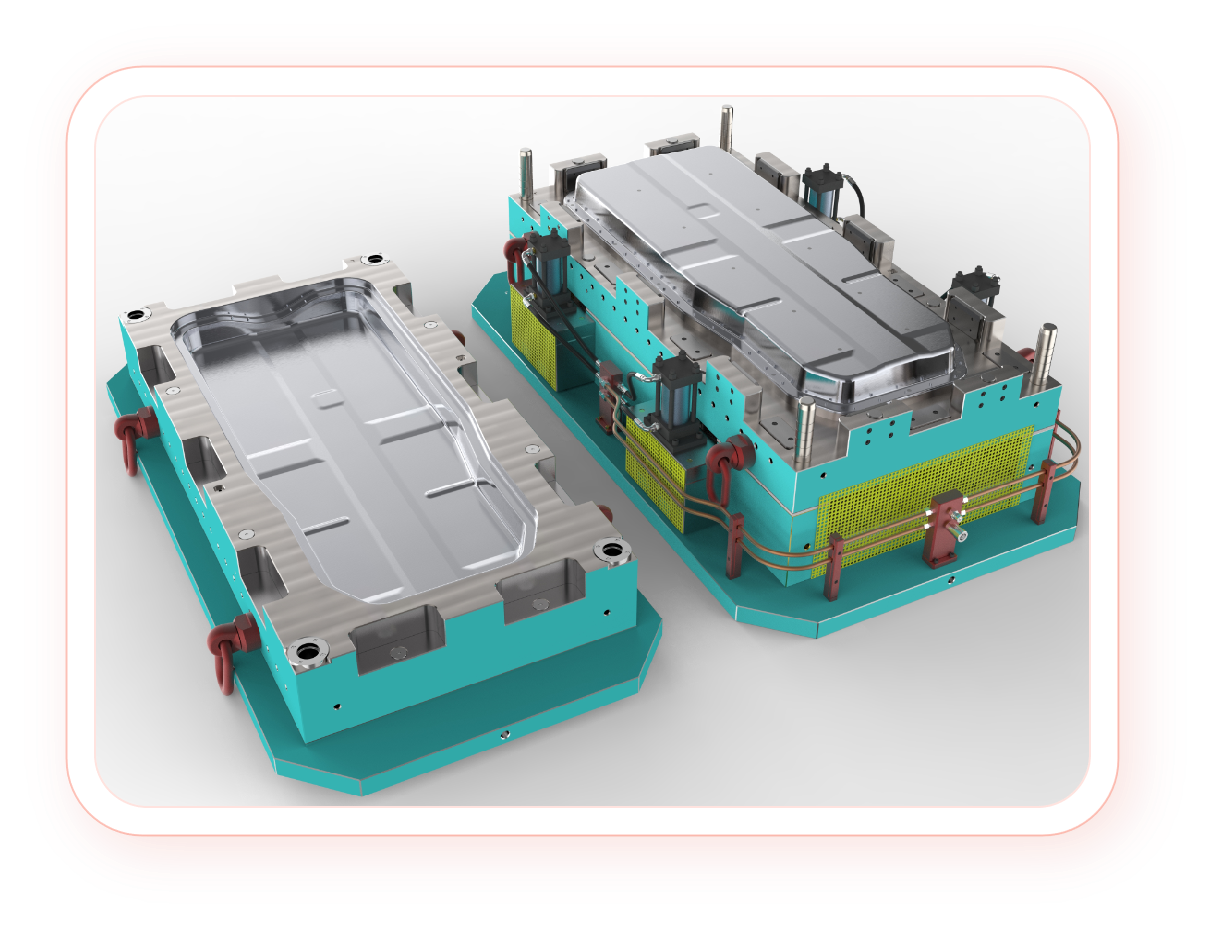 Cheap RTM-Optimized CFRP Chassis Mold for Automotive Battery Covers for sale
