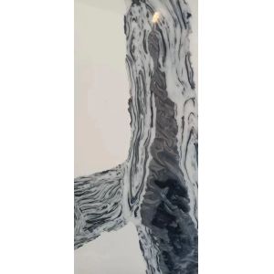 Panda White Calacatta Quartz Stone Slab With Background Bench Top Decoration