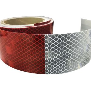 White Red Carriage Size 0.05×50m Automotive Reflective Tape High Brightness