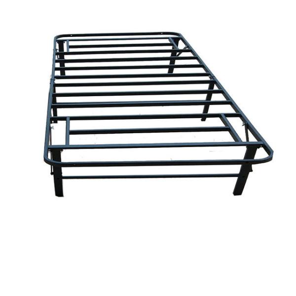 Quality Black Single Folding Metal Bed Frame for Home Bedroom Furniture wholesale