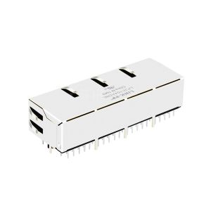 LPJE104ADNL Tab Down Yellow/Green LED 1X4 Port Ethernet RJ45 Jack without