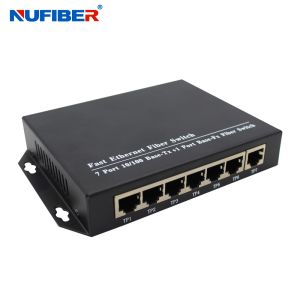 7 Port 10/100Base-Tx to 1 Port 100Base-Fx Fiber Ethernet Switch SM Dual Fiber SC