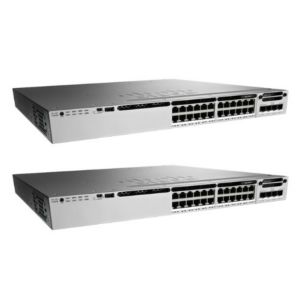 Cheap WS-C3850-24T-E Manageable Lan Gigabit Switch , Gigabit Fiber Switch With Power Supply for sale