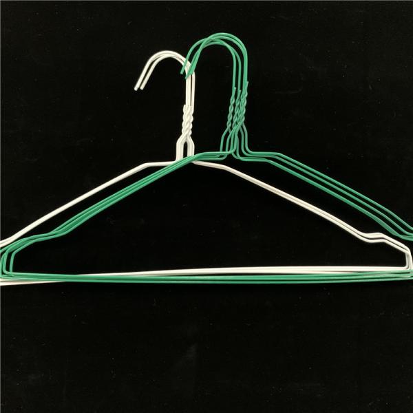 Quality PVC / Plastic Coated Wire Hanger Size Optional For Dry Cleaner Easy To Use wholesale