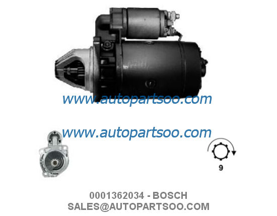 0001362034 0001362091 - BOSCH Starter Motor 12V 2.4KW 9T