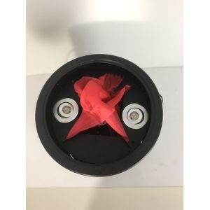 red led silk flame light with iron shell round