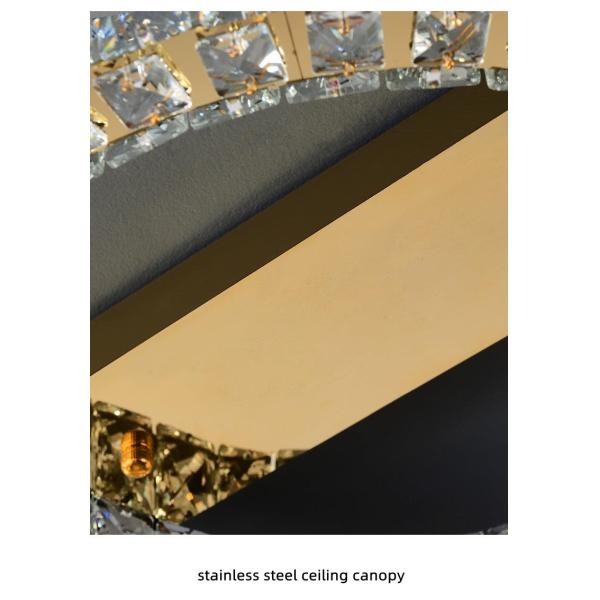 Luxury Ring Ceiling Lamp Modern Bedroom Living Room Crystal Ceiling Lamp(WH-CA-100)