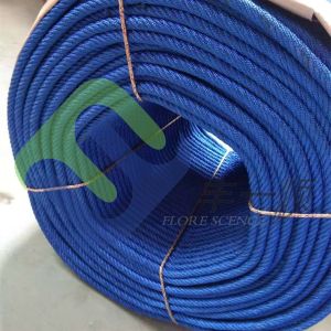 Grey Color 16mm Stainless Steel Wire Core Polyester Rope With Customized Color