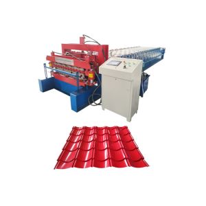 Double Deck Color Steel Sheet Roof Tile Making 2 Layer Roll Forming Machine For