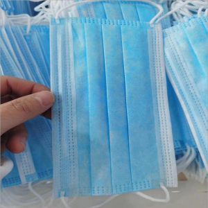 Multi Layered Stereo Hygienic Face Mask Blue Disposable Non Woven Face Mask