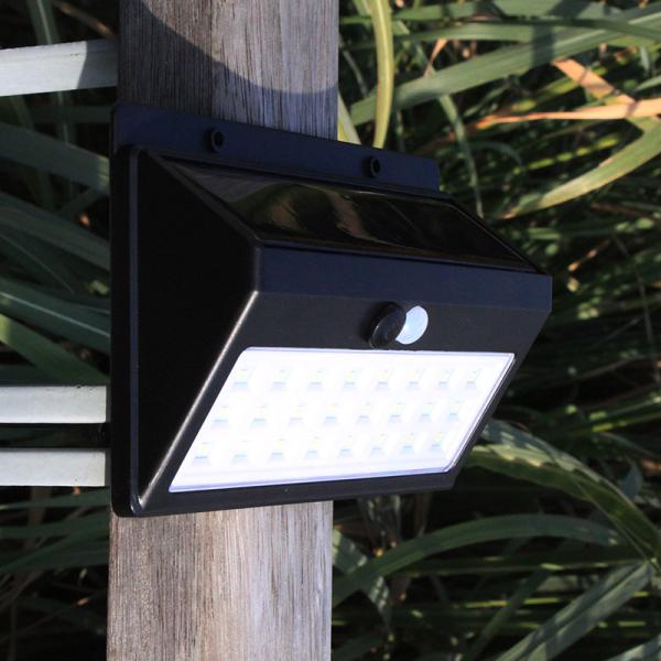 IP65 ABS and PP Solar Sensor Wall Light with 24LEDS with 3 Modes of Light