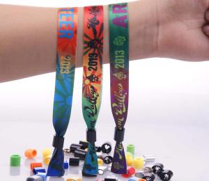 China Professional Event Wrist Bands , Adjustable Fabric Wrist Band For Kids on sale