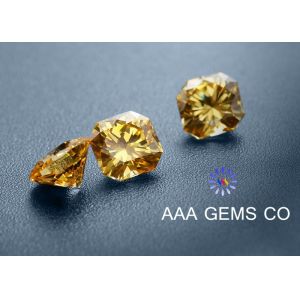 VVS1 Classic Created Fancy Moissanite 3 Carat In Yellow Color