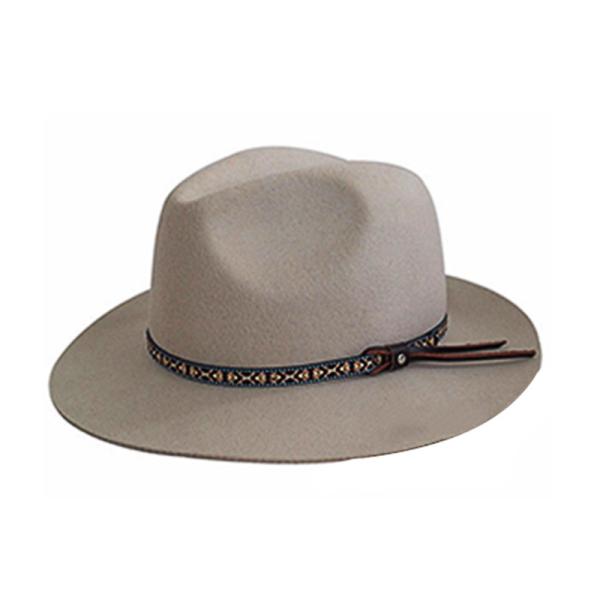 Quality OEM  cowboy fedora hats  Custom mens 100% wool fedora oversized soft hats wholesale
