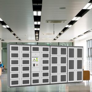 Modern Designed Steel Vending Lockers , Waterproof White Automation Locker