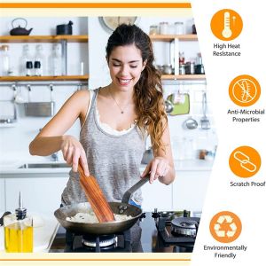 Scratchfree Wooden Kitchen Utensil Set , Moisturefree bamboo wooden spoon set