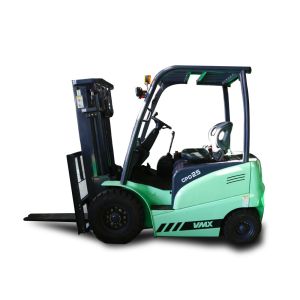China Enlightenment Four Wheel Electric Forklift 2.5 Ton With DC Motor Green on sale