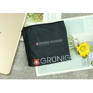 Black Sewn Edge Microfiber Computer Cleaning Cloth Two Colors Screen Printing