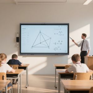 Cheap 65 Inch B type AI Empowered Smart Interactive Whiteboard with Android 14 and 48MP Camera for Education and Conference for sale