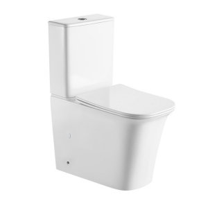 Back To Wall Two Piece Toilet Rimless Toilet For Bathrooms Comfortable Power