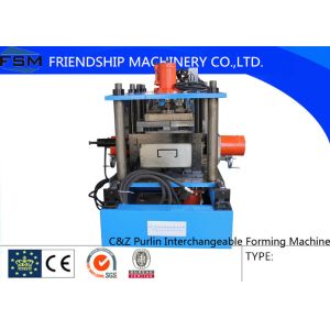 PLC Computer Control C Z Purlin Roll Forming Machine For Large-Scale Construction
