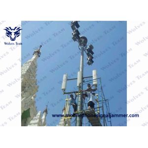 Adjustable 10 Bands Bomb Signal Jammer WIFI VHF UHF Large Jamming Range 500m