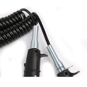 Plastic Waterproof 24v Coiled Wire Cable Lightweight With Smooth Surface