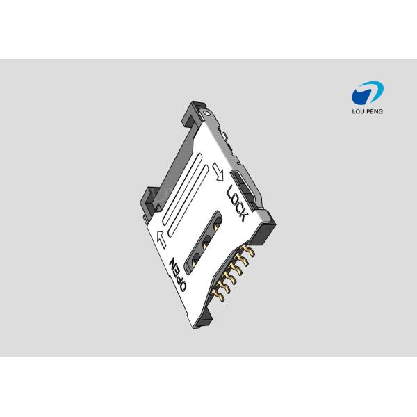 SIM Connectors, SIM Card Connectors, 2FF mini SIM Compatible Card, 6 Position, 2