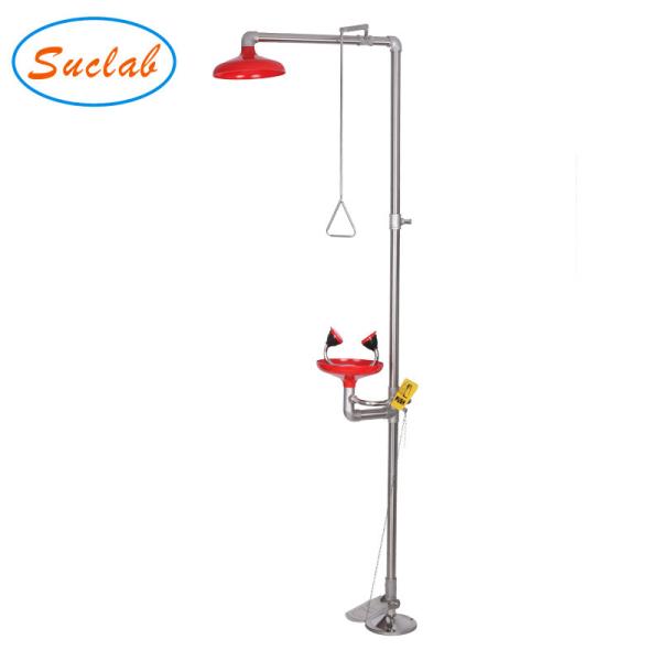 Quality Vertical Portable Lab Emergency Shower , Wall Mounted Eye Shower For Laboratory wholesale