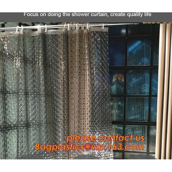 SCENERY PRINTING POLYESTER SHOWER CURTAIN, custom 3d eva shower curtain for