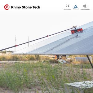 Retractable Aluminum Pole Telescopic Solar Panel Cleaning Brush with Water Fed