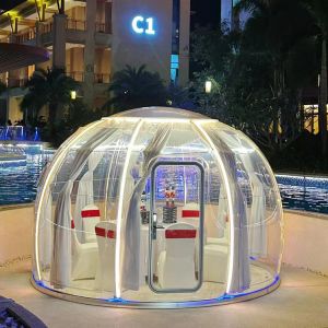 Bubble House Transparent Polycarbonate Dome House - 4.2M Geodesic Glamping Tent