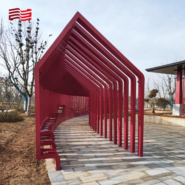 Die Casting Technique Stainless Steel Outdoor Sculpture Pavilion for Chinese Style Art