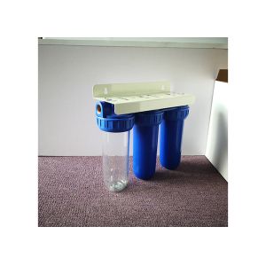 10'' Atlas style triple water filter housing with 1'' brass inlet/outlet port