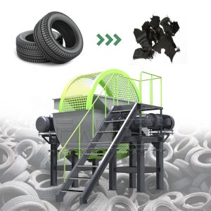 Double Shaft Shredder Machine Used Tyre Metal Wood Paper Plastic Shredder