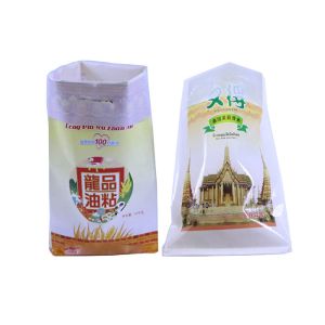 China High Tensile Strength Plastic Pp Woven Rice Bag Packaging Size Gusset on sale