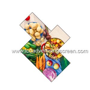 55'' S Shaped Lcd Video Wall Split Controller Advertisement Display